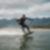 Kiteboarder showcasing a warm wetsuit in action