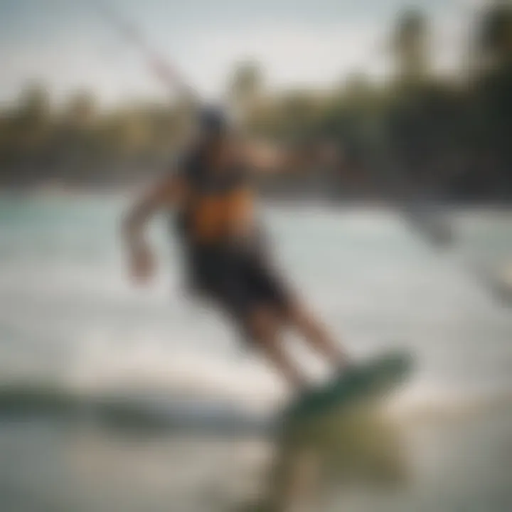 Kiteboarding lessons taking place on Cabarette Beach