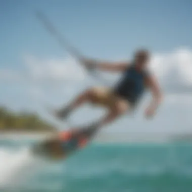 Kiteboarding action at Coconut Bay Hotel