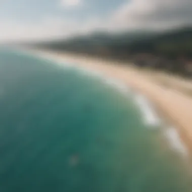 Ideal Locations for Kiteboard Training A serene beach setting ideal for kiteboard training