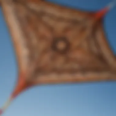 Close-up of unique kite designs showcasing intricate patterns