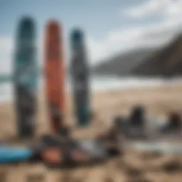 An array of kiteboarding gear displayed on the Dakine website