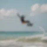 Kiteboarding action at Diani Beach