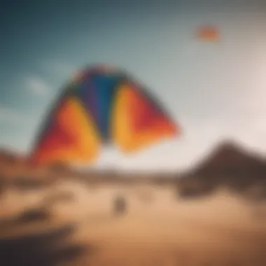 Dynamic Flight of the Duotone Rebel 10m Kite Dynamic flight of the Duotone Rebel 10m kite in vibrant colors