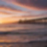 A vibrant sunset over the Alameda shoreline, perfect for boardsports