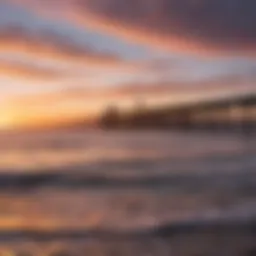 A vibrant sunset over the Alameda shoreline, perfect for boardsports