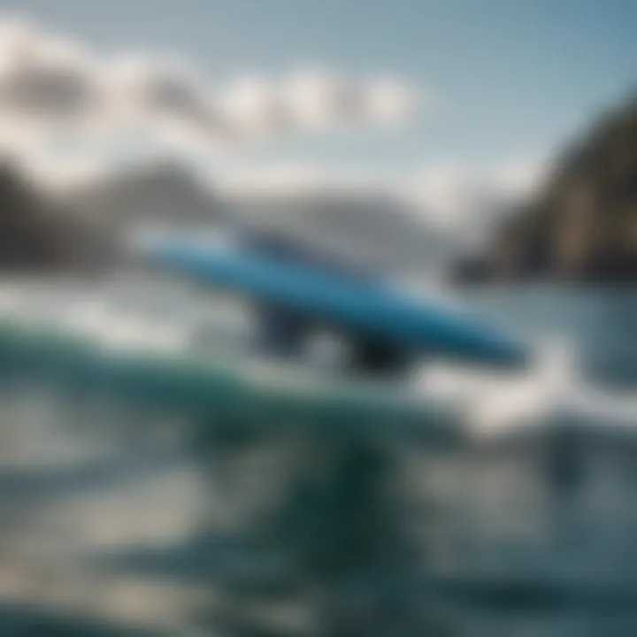 Close-up of hydrofoil design features