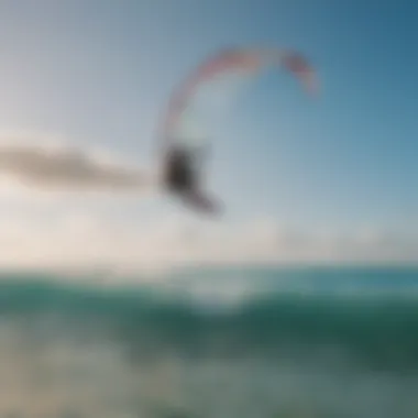 Crystal clear waters of Barbados ideal for kite surfing