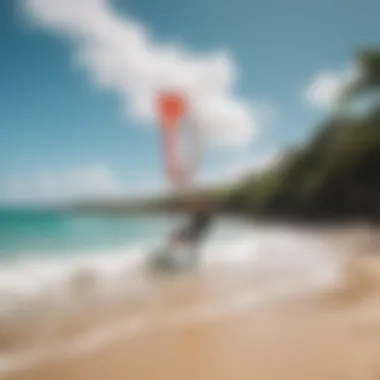 Kite Surfing Lessons in Barbados Local kite surfing school providing lessons on the beach