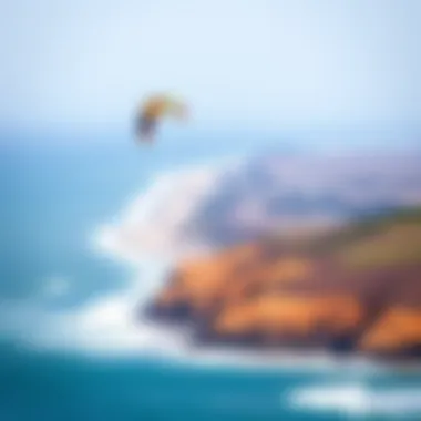 A panoramic view of the Bay Area coastline ideal for kite surfing