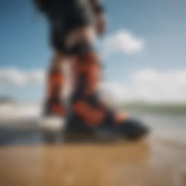 Comparison of different types of kitesurfing booties
