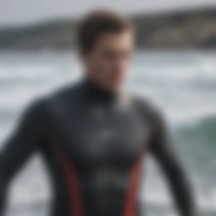 Detailed view of Manera wetsuit materials and technology