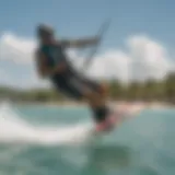 Vibrant kiteboarding scene at Coco Bay