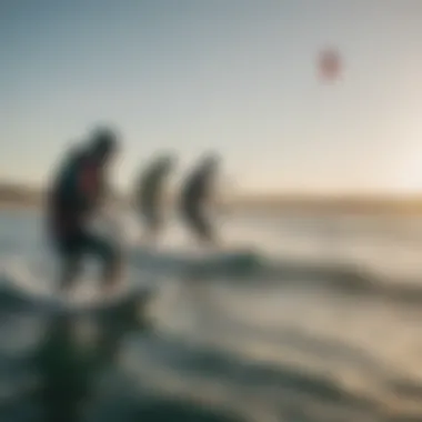 A group of enthusiasts sharing insights at a kiteboarding event