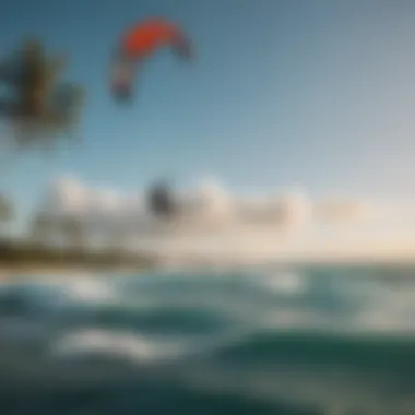 Thrilling Kiteboarding Adventures Kiteboarding enthusiasts enjoying vibrant waters in Fiji