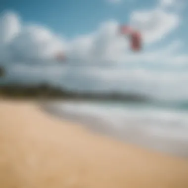 Ideal Kiteboarding Destination A serene kiteboarding destination with perfect wind conditions