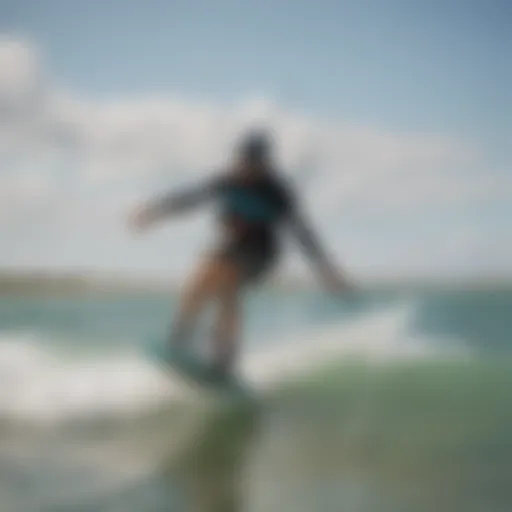 Kiteboarders riding the waves in the Florida Panhandle