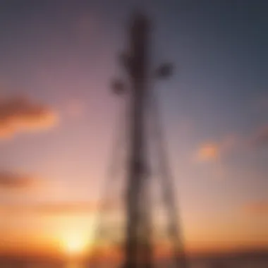 Fone Carbon Mast showcased against a vibrant sunset