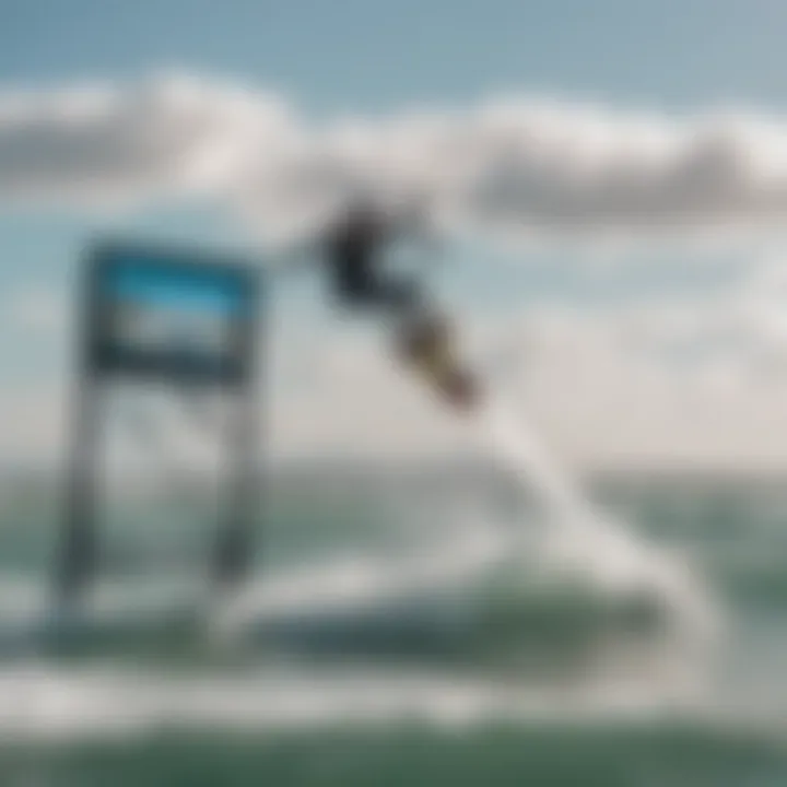 Expert tips for kiteboarding displayed on a digital screen