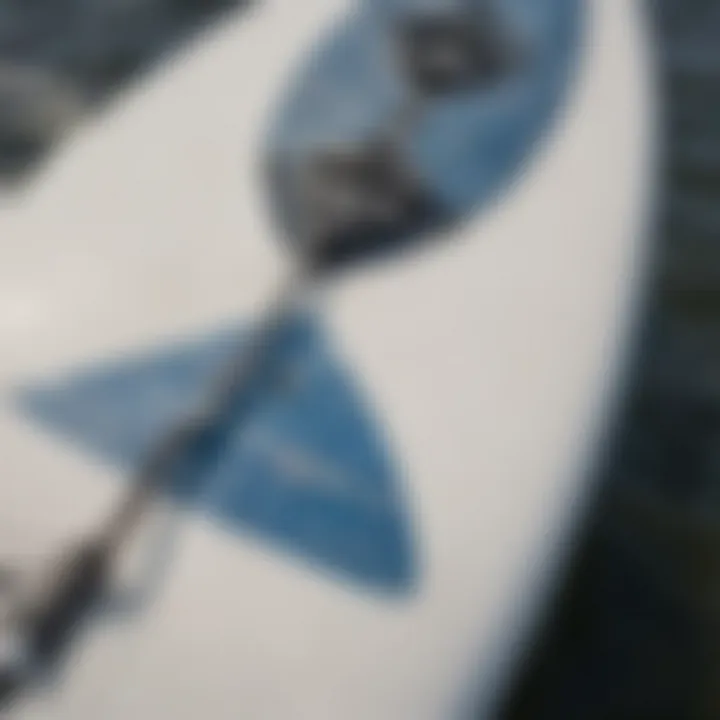 Close-up of the Litewave kiteboard's innovative materials and construction.