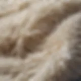 Luxurious texture of surf fur material showcasing its warmth and comfort.