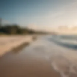 A serene view of Tigertail Beach with clear waters and soft sand