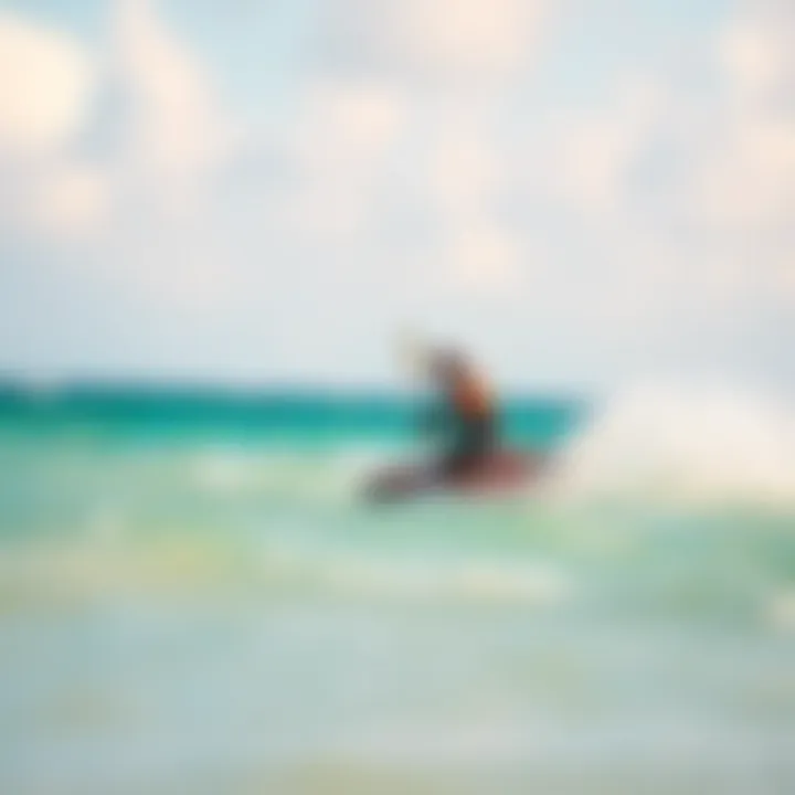 Vibrant kitesurfing scene on Zanzibar beach