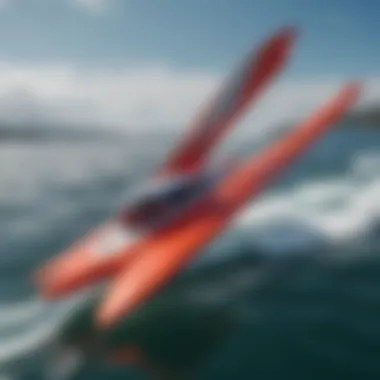 Close-up of a hydrofoil showcasing its design and features