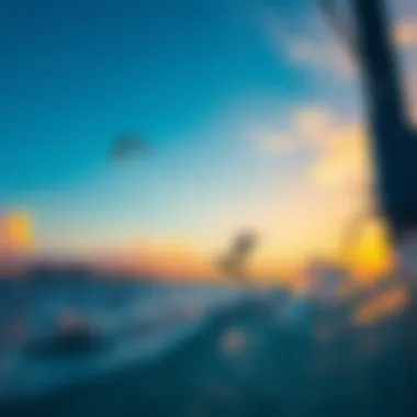 Sunset Serenity at Key Biscayne A serene sunset over Key Biscayne, depicting the natural beauty and environment surrounding kitesurfing