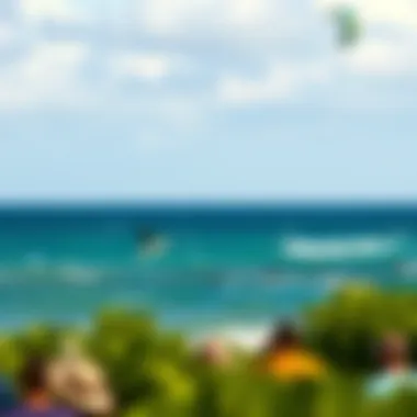 Kite Surfing Community in Oahu Community of kite surfers enjoying the wind and waves