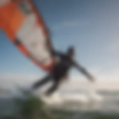 Close-up of kitesurfing gear highlighting key features