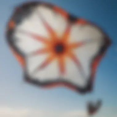 Close-up of an advanced kitesurfing kite illustrating its intricate design