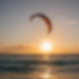 Kitesurfing at sunset in Key West