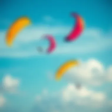 Vibrant kites soaring against the azure sky in Tulum