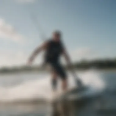 Dynamic Kiteboarding with Mystic Impact Vest Dynamic kiteboarding action showcasing the Mystic Impact Vest