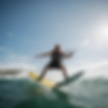 Rider showcasing skills with Naish kitesurf equipment