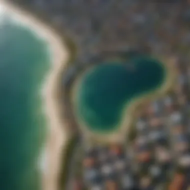 Aerial view of Jupiter, Florida coastline