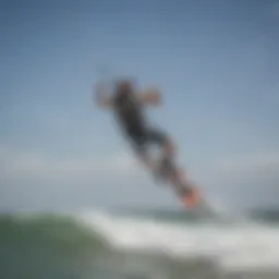 Vibrant kiteboarders riding the waves in the Florida Panhandle