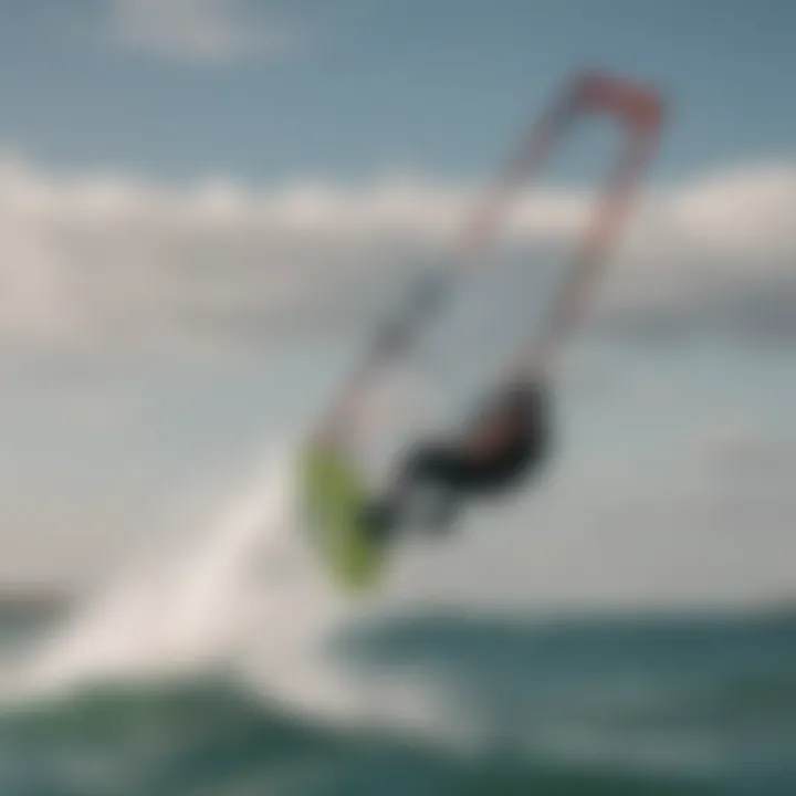 Rider experiencing performance on North Atmos kiteboard