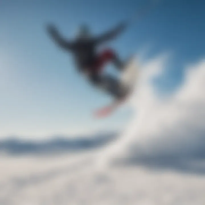 Expert kiteboarder demonstrating advanced techniques on snow