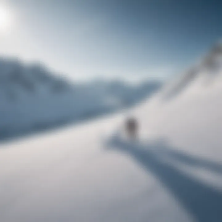 A scenic view of a snowy terrain ideal for kiteboarding