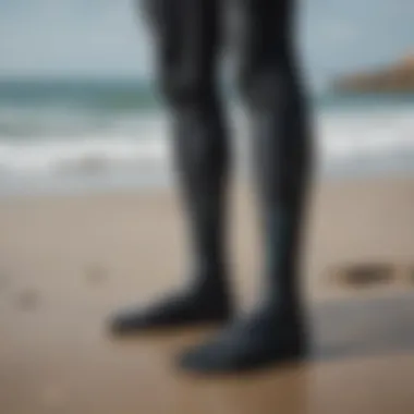 Wetsuit socks drying after use