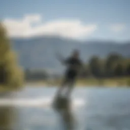 Kiteboarder navigating Ukiah's waters during a sunny day