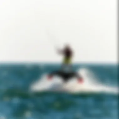 Hydrofoil in Action A sleek hydrofoil cutting through the water