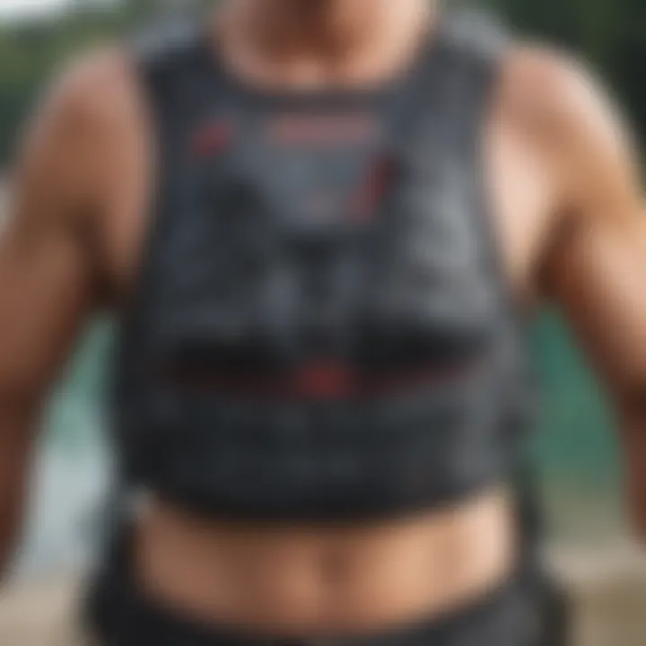 Detailed view of the Dakine harness showcasing its ergonomic design