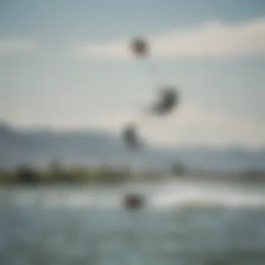 Kiteboarders enjoying a sunny day, showcasing outdoor activities