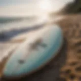 Wavemaster surfboard on a sunny beach