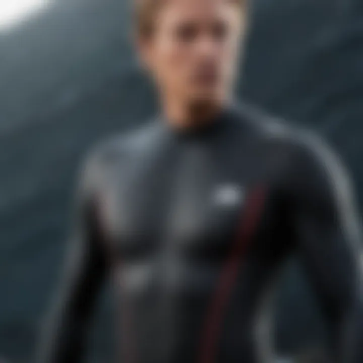 Close-up of wetsuit material for insulation